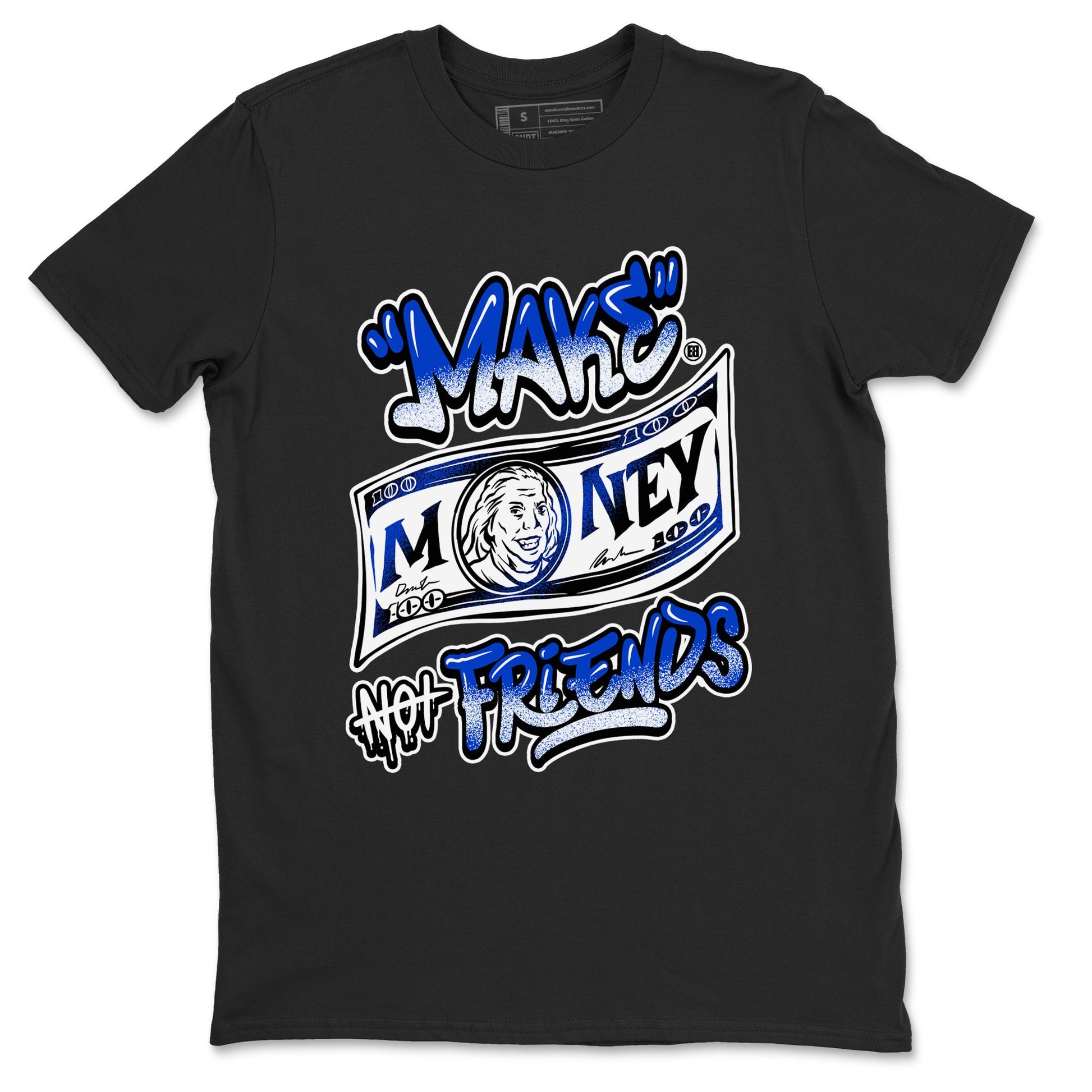 12s Blueberry shirts to match jordans Make Money Not Friends sneaker match tees Air Jordan 12 Blueberry SNRT Sneaker Release Tees unisex cotton Black 2 crew neck shirts