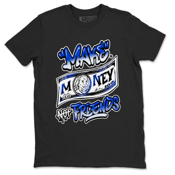 12s Blueberry shirts to match jordans Make Money Not Friends sneaker match tees Air Jordan 12 Blueberry SNRT Sneaker Release Tees unisex cotton Black 2 crew neck shirts