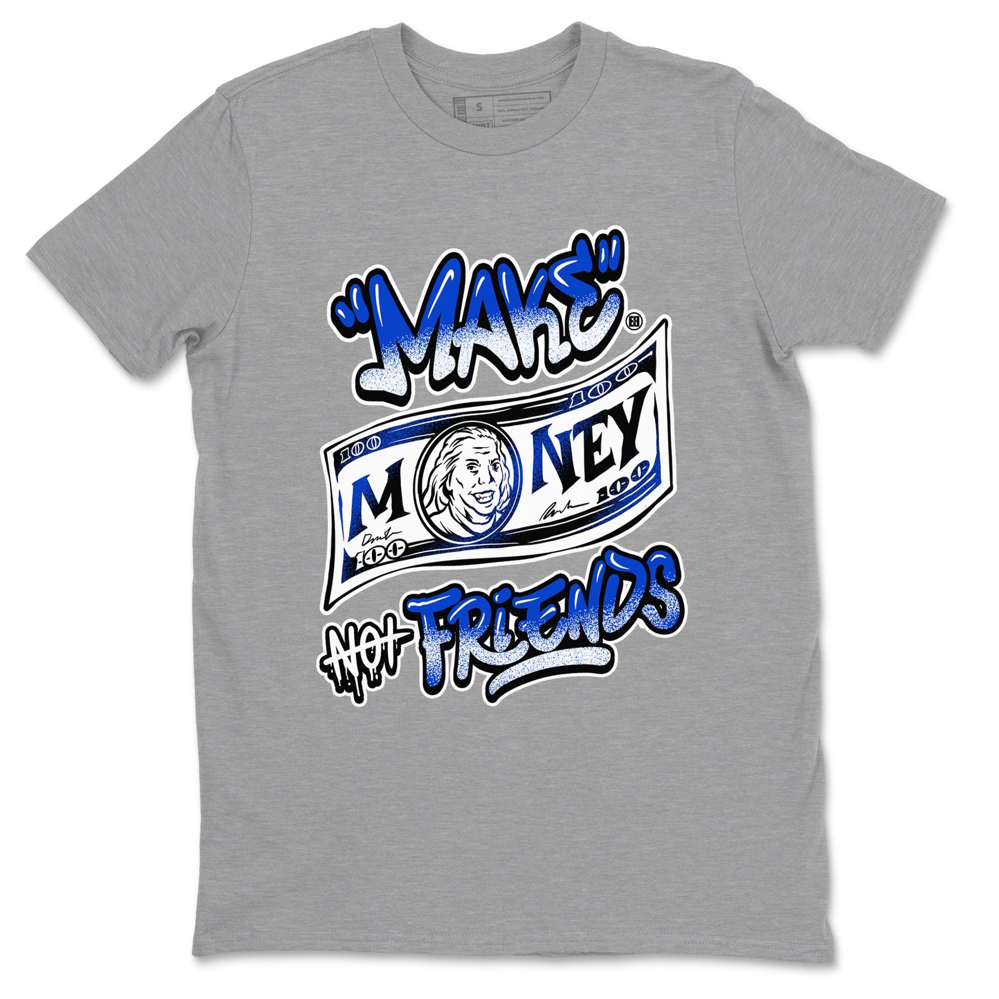 12s Blueberry shirts to match jordans Make Money Not Friends sneaker match tees Air Jordan 12 Blueberry SNRT Sneaker Release Tees unisex cotton Heather Grey 2 crew neck shirts