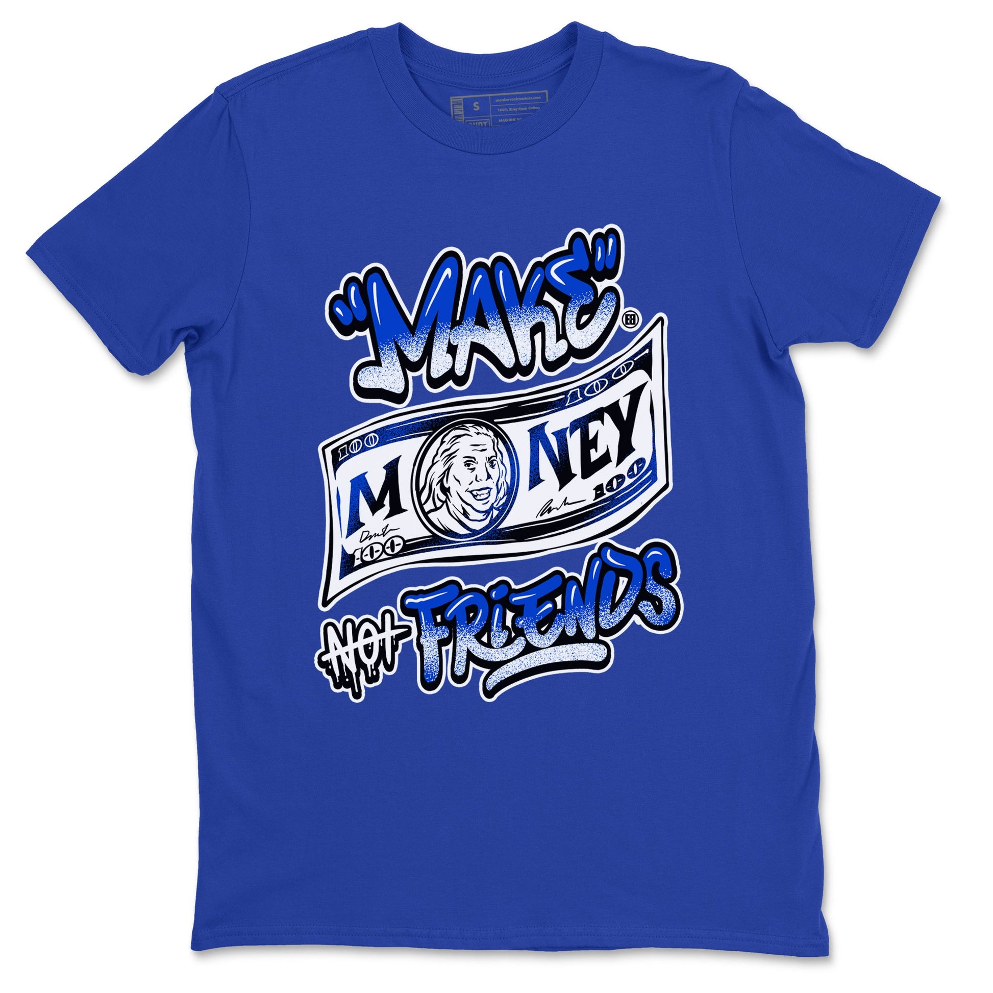 12s Blueberry shirts to match jordans Make Money Not Friends sneaker match tees Air Jordan 12 Blueberry SNRT Sneaker Release Tees unisex cotton Royal Blue 2 crew neck shirts