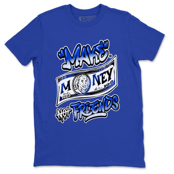 12s Blueberry shirts to match jordans Make Money Not Friends sneaker match tees Air Jordan 12 Blueberry SNRT Sneaker Release Tees unisex cotton Royal Blue 2 crew neck shirts