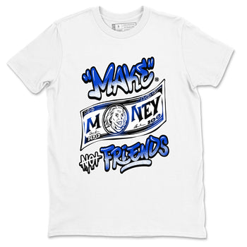 12s Blueberry shirts to match jordans Make Money Not Friends sneaker match tees Air Jordan 12 Blueberry SNRT Sneaker Release Tees unisex cotton White 2 crew neck shirts