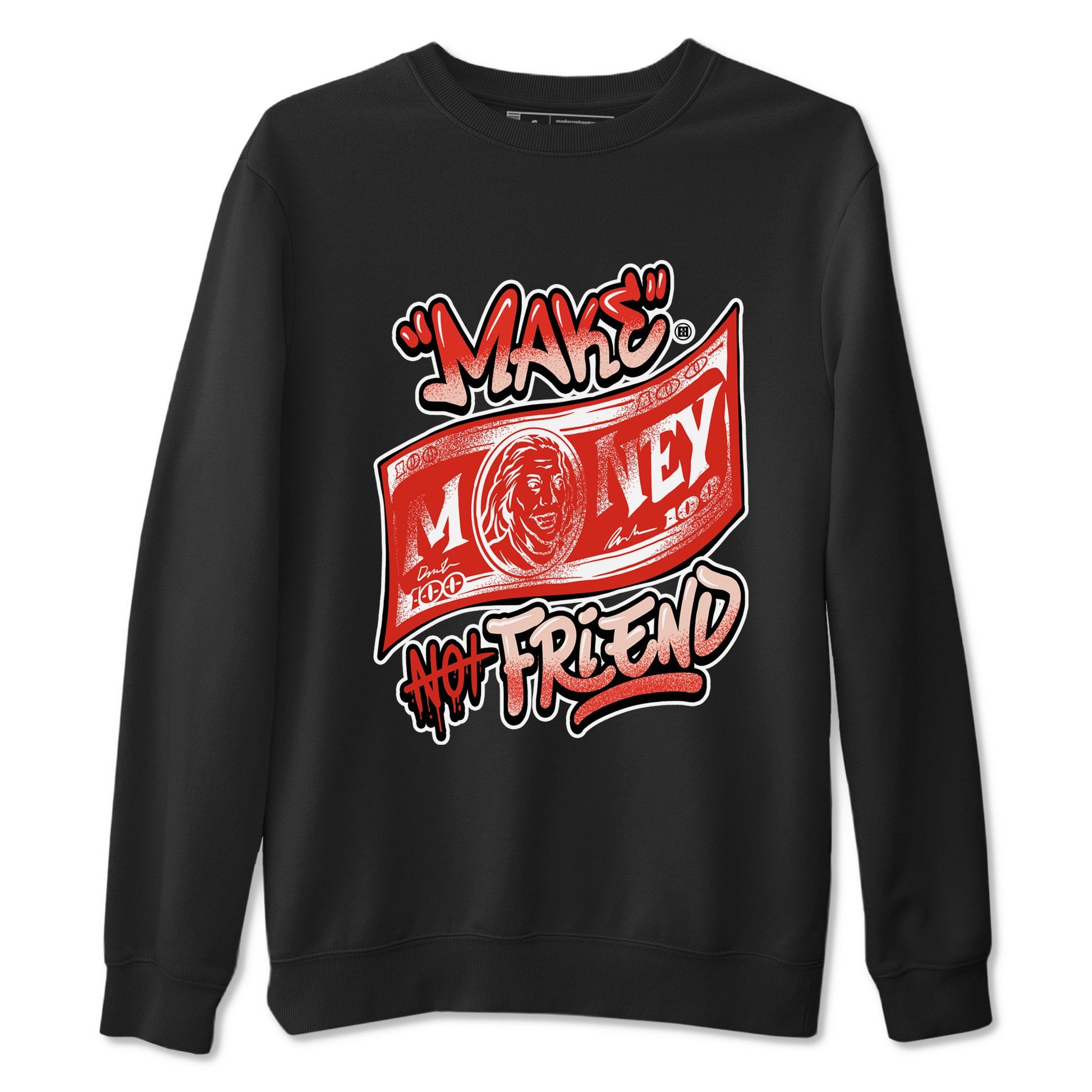 13s Dune Red shirts to match jordans Make Money Not Friends sneaker match tees Air Jordan 13 Dune Red SNRT Sneaker Tees streetwear brand Black 2 unisex cotton tee