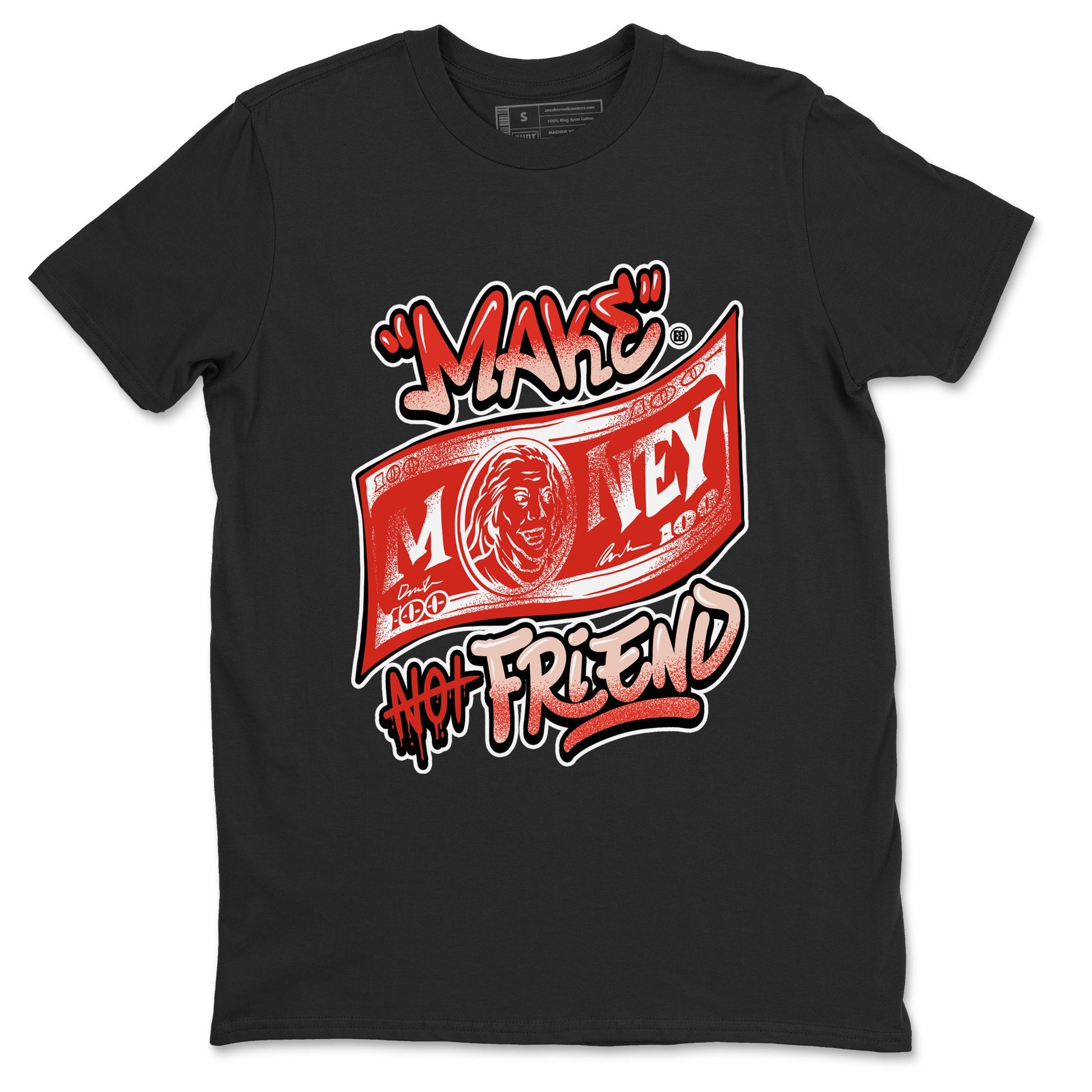 13s Dune Red shirts to match jordans Make Money Not Friends sneaker match tees Air Jordan 13 Dune Red SNRT Sneaker Tees streetwear brand Black 2 unisex cotton tee