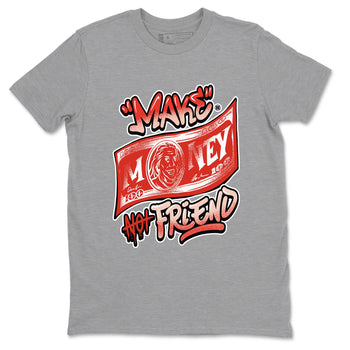 13s Dune Red shirts to match jordans Make Money Not Friends sneaker match tees Air Jordan 13 Dune Red SNRT Sneaker Tees streetwear brand Heather Grey 2 unisex cotton tee