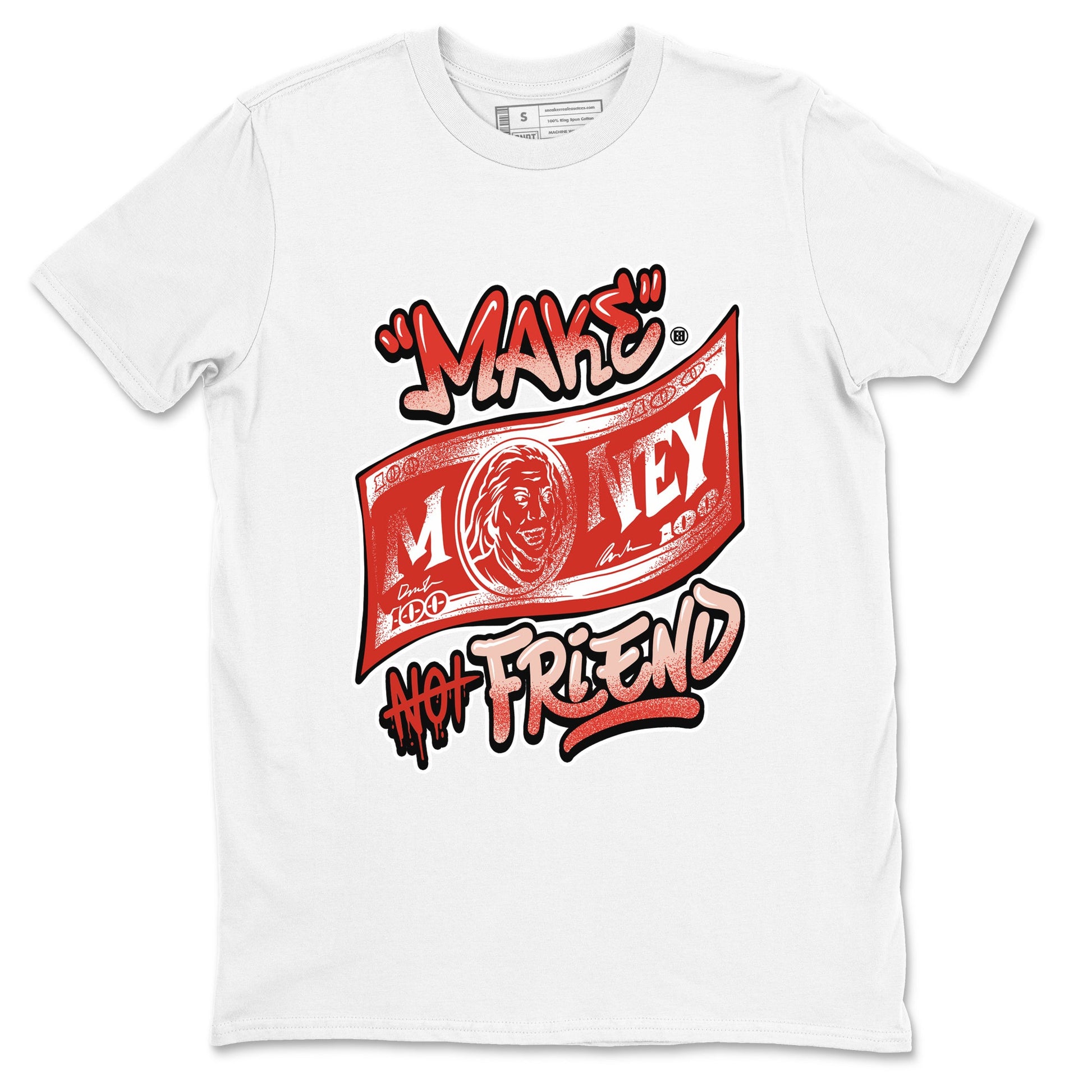 13s Dune Red shirts to match jordans Make Money Not Friends sneaker match tees Air Jordan 13 Dune Red SNRT Sneaker Tees streetwear brand White 2 unisex cotton tee