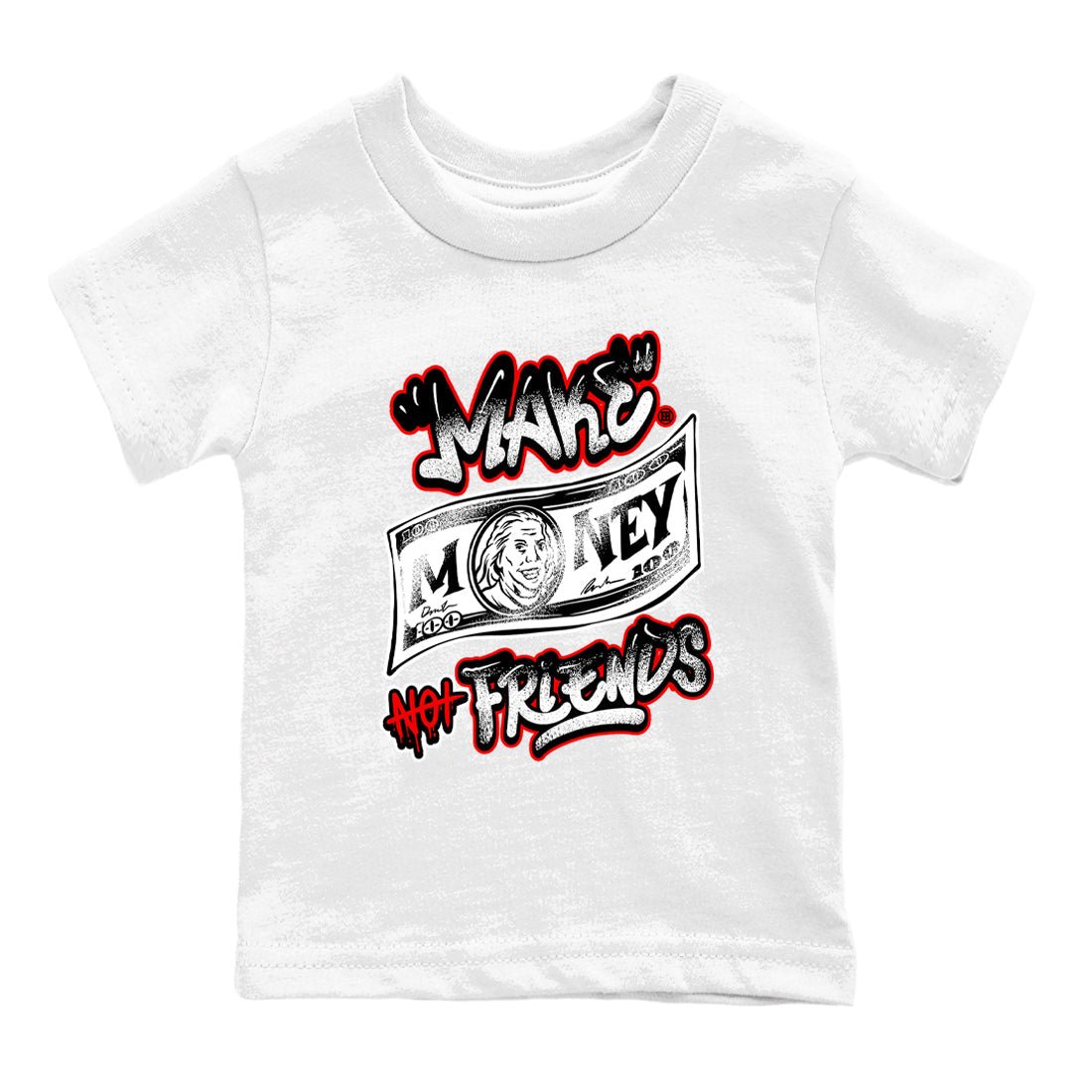Air Jordan 14 Black Toe t shirts to match sneakers Make Money Not Friends sneaker match tees 14s Black Toe sneaker match tee SNRT Sneaker Tees Youth Baby White 2 tee