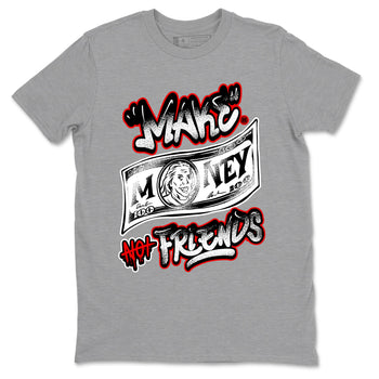 Air Jordan 14 Black Toe t shirts to match sneakers Make Money Not Friends sneaker match tees 14s Black Toe sneaker match tee SNRT Sneaker Tees unisex cotton Heather Grey 2 shirts