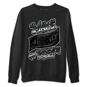 3s Black Cat shirts to match jordans Make Money Not Friends sneaker match tees AJ3 Retro Black Cat match shoes to clothes SNRT Sneaker Tees unisex cotton Black 2 shirts