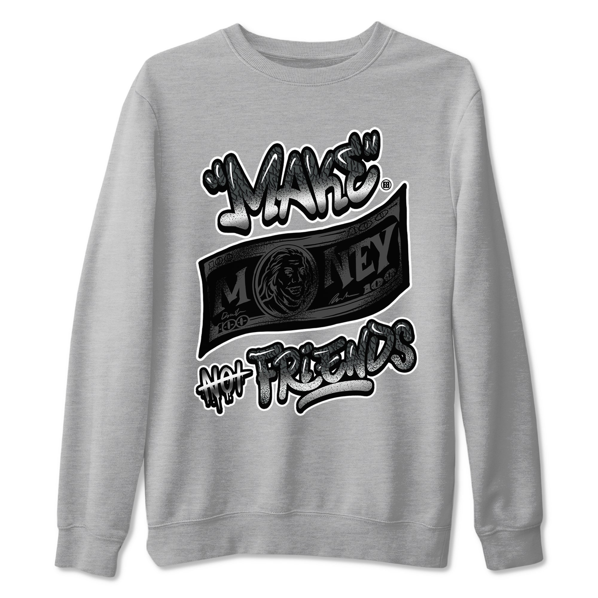 3s Black Cat shirts to match jordans Make Money Not Friends sneaker match tees AJ3 Retro Black Cat match shoes to clothes SNRT Sneaker Tees unisex cotton Heather Grey 2 shirts