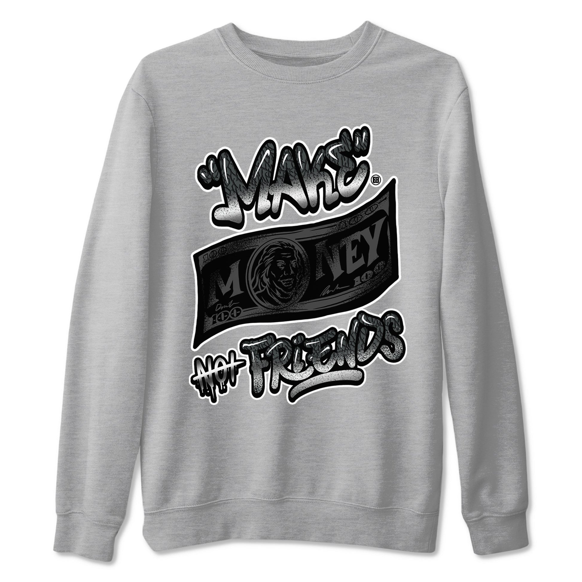 3s Black Cat shirts to match jordans Make Money Not Friends sneaker match tees AJ3 Retro Black Cat match shoes to clothes SNRT Sneaker Tees unisex cotton Heather Grey 2 shirts