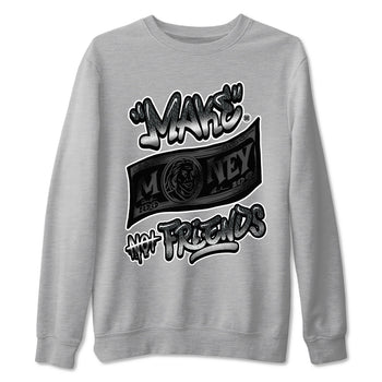 3s Black Cat shirts to match jordans Make Money Not Friends sneaker match tees AJ3 Retro Black Cat match shoes to clothes SNRT Sneaker Tees unisex cotton Heather Grey 2 shirts