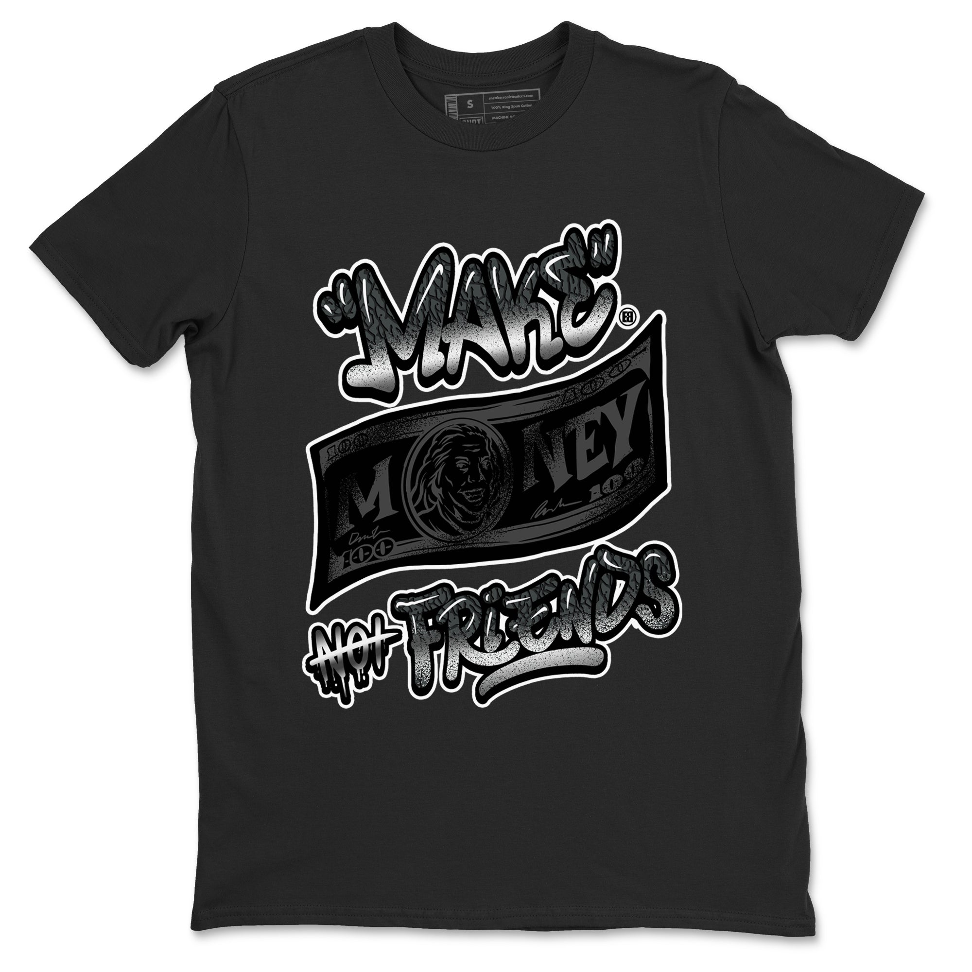 3s Black Cat shirts to match jordans Make Money Not Friends sneaker match tees AJ3 Retro Black Cat match shoes to clothes SNRT Sneaker Tees unisex cotton Black 2 shirts