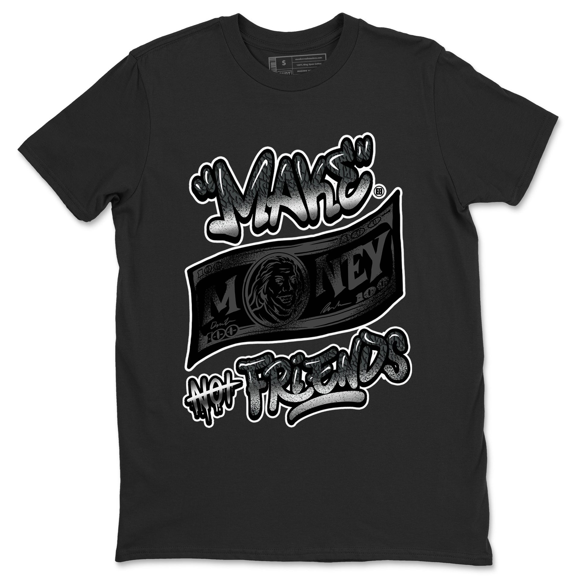 3s Black Cat shirts to match jordans Make Money Not Friends sneaker match tees AJ3 Retro Black Cat match shoes to clothes SNRT Sneaker Tees unisex cotton Black 2 shirts