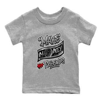 3s Black Cement shirts to match jordans Make Money Not Friends sneaker match tees Air Jordan 3 Retro Black Cement SNRT Sneaker Release Tees Youth Baby Heather Grey 2 crew neck shirts
