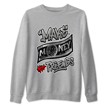 3s Black Cement shirts to match jordans Make Money Not Friends sneaker match tees Air Jordan 3 Retro Black Cement SNRT Sneaker Release Tees unisex cotton Heather Grey 2 crew neck shirts