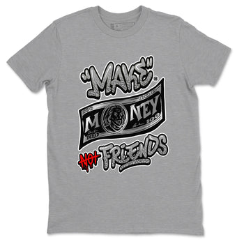 3s Black Cement shirts to match jordans Make Money Not Friends sneaker match tees Air Jordan 3 Retro Black Cement SNRT Sneaker Release Tees unisex cotton Heather Grey 2 crew neck shirts