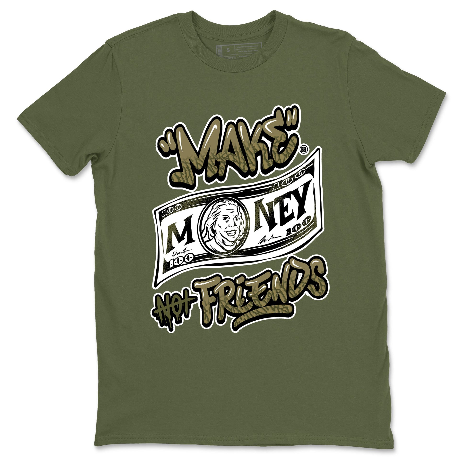 Sneaker Threads – Sneaker Threads To Match Air Jordan 3 Family Affair Shoes – Make Money Not Friends Tee Military Green 2