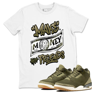 Sneaker Threads – Sneaker Threads To Match Air Jordan 3 Family Affair Shoes – Make Money Not Friends Tee White 1