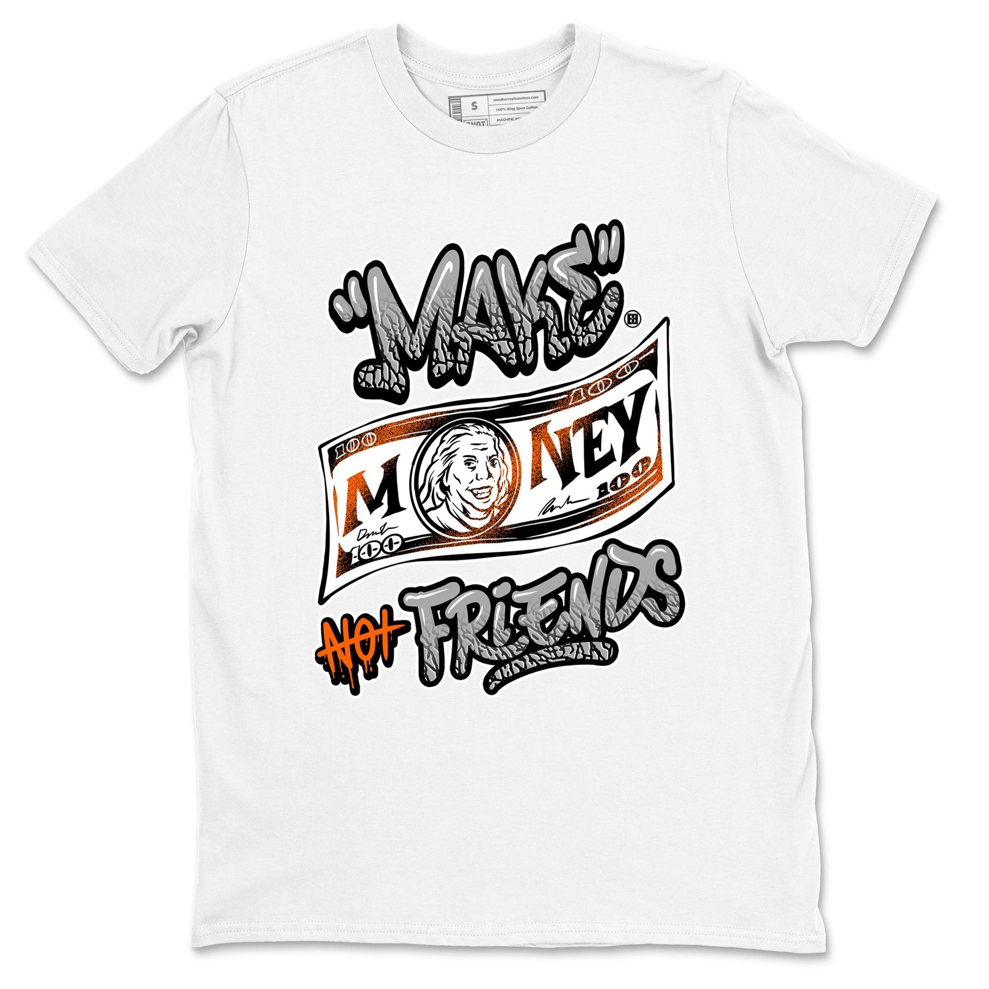 3s Georgia Peach shirt to match jordans Make Money Not Friends sneaker tees Air Jordan 3 Retro Georgia Peach SNRT Sneaker Release Tees unisex cotton White 2 crew neck shirt