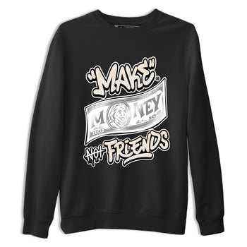 Make Money Not Friends sneaker match t-shirt styled to complete your fit with the Air Jordan 3 Pure Money sneakers, shown in Black 2.