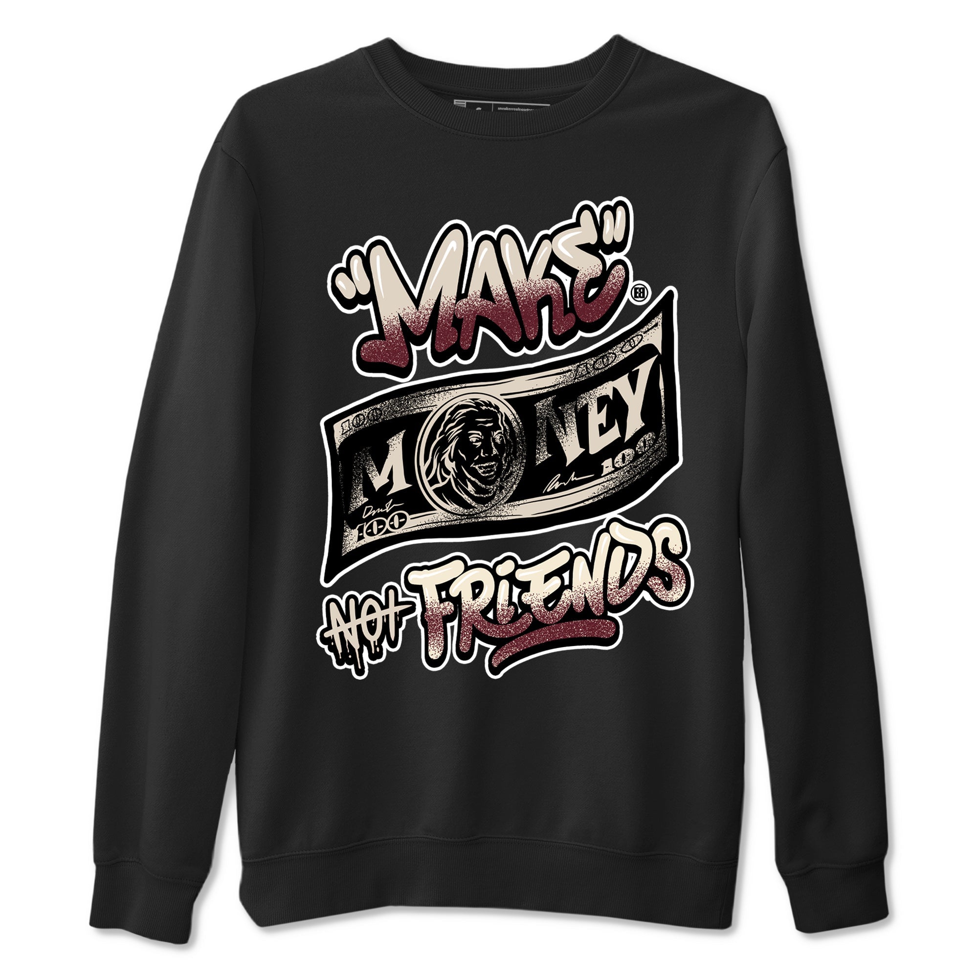 4s A Ma Maniere x Fossil Stone shirts to match jordans Make Money Not Friends sneaker match tees Air Jordan 4 A Ma Maniere x Fossil Stone match shoes to clothes SNRT Sneaker Tees unisex cotton Black 2 shirts