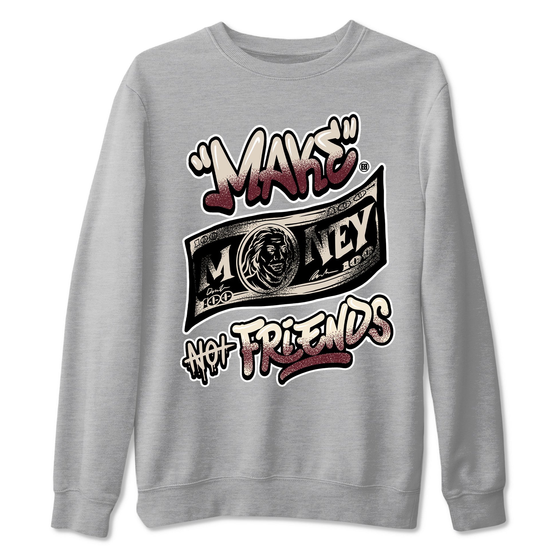 4s A Ma Maniere x Fossil Stone shirts to match jordans Make Money Not Friends sneaker match tees Air Jordan 4 A Ma Maniere x Fossil Stone match shoes to clothes SNRT Sneaker Tees unisex cotton Heather Grey 2 shirts