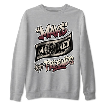 4s A Ma Maniere x Fossil Stone shirts to match jordans Make Money Not Friends sneaker match tees Air Jordan 4 A Ma Maniere x Fossil Stone match shoes to clothes SNRT Sneaker Tees unisex cotton Heather Grey 2 shirts