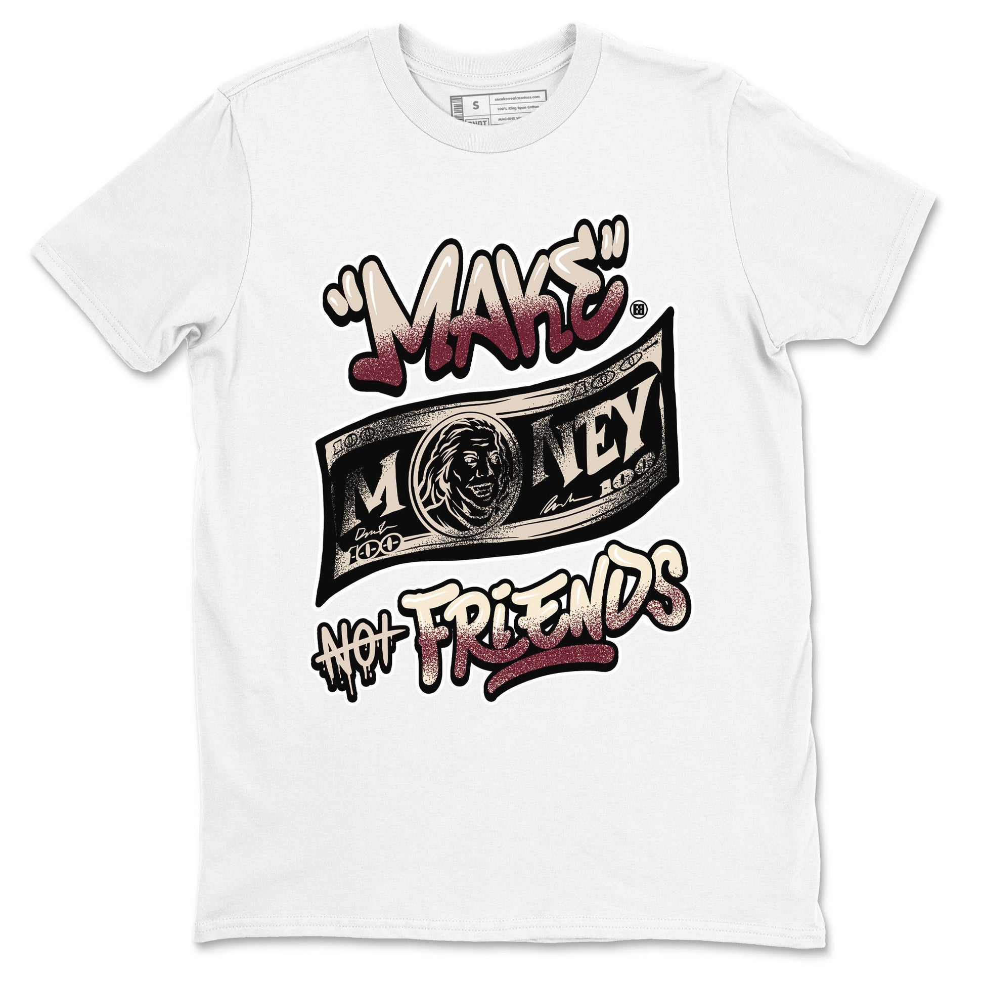4s A Ma Maniere x Fossil Stone shirts to match jordans Make Money Not Friends sneaker match tees Air Jordan 4 A Ma Maniere x Fossil Stone match shoes to clothes SNRT Sneaker Tees unisex cotton White 2 shirts