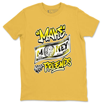 Air Jordan 4 Retro Vivid Sulfur shirt to match jordans Make Money Not Friends sneaker tees 4s Vivid Sulfur SNRT Sneaker Release Tees unisex cotton Daisy 2 crew neck shirt