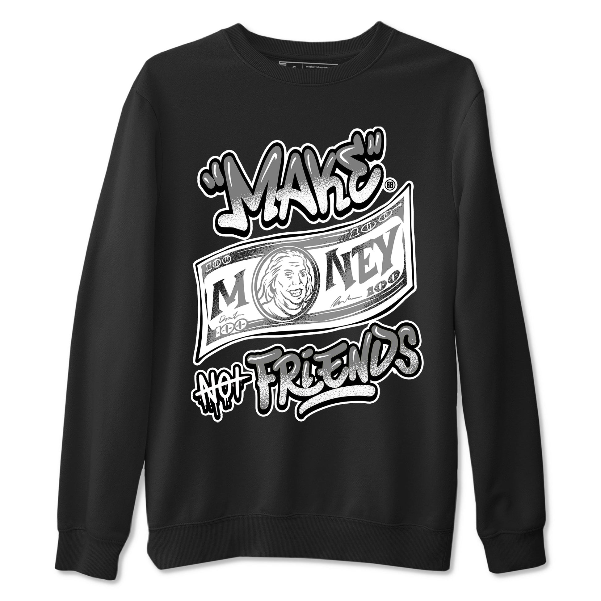 9s Cool Grey best t shirts to wear with jordans Make Money Not Friends sneaker match tees Air Jordan 9 Retro Cool Grey match shoes to clothes SNRT Sneaker Tees unisex cotton Black 2 shirts