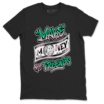 Dunk Low Medium Soft Pink Malachite shirt to match jordans Make Money Not Friends sneaker tees Dunks Medium Soft Pink Malachite Streetwear Brand SNRT Sneaker Release Tees unisex cotton Black 2 crew neck shirt