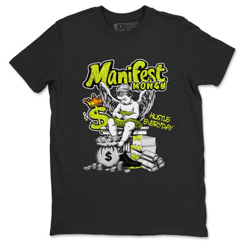 Foams One Black Volt shirts to match jordans Manifest Money sneaker match tees Air Foamposite One Black and Volt match shoes to clothes SNRT Sneaker Tees unisex cotton Black 2 shirts