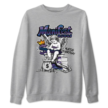 Foams One Galaxy shirts to match jordans Manifest Money best t shirts to wear with jordans Air Foamposite One Galaxy match shoes to clothes SNRT Sneaker Tees unisex cotton Heather Grey 2 shirts
