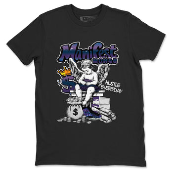 Foams One Galaxy shirts to match jordans Manifest Money best t shirts to wear with jordans Air Foamposite One Galaxy match shoes to clothes SNRT Sneaker Tees unisex cotton Black 2 shirts