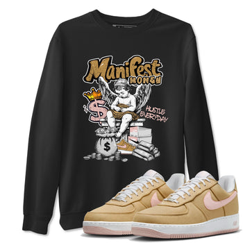 AF1 Linen shirts to match jordans Manifest Money sneaker match tees Air Force 1 Linen match shoes to clothes SNRT Sneaker Tees unisex cotton Black 1 shirts