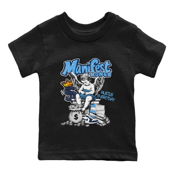 1s Obsidian shirts to match jordans Manifest Money shirts to match Jordans AJ1 Retro Low OG Obsidian match shoes to clothes SNRT Sneaker Tees Youth Baby Black 2 tee