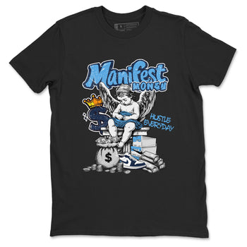 1s Obsidian shirts to match jordans Manifest Money shirts to match Jordans AJ1 Retro Low OG Obsidian match shoes to clothes SNRT Sneaker Tees unisex cotton Black 2 shirts