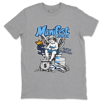 1s Obsidian shirts to match jordans Manifest Money shirts to match Jordans AJ1 Retro Low OG Obsidian match shoes to clothes SNRT Sneaker Tees unisex cotton Heather Grey 2 shirts