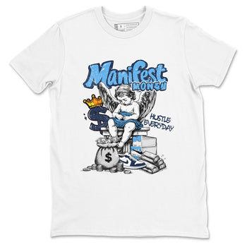 1s Obsidian shirts to match jordans Manifest Money shirts to match Jordans AJ1 Retro Low OG Obsidian match shoes to clothes SNRT Sneaker Tees unisex cotton White 2 shirts