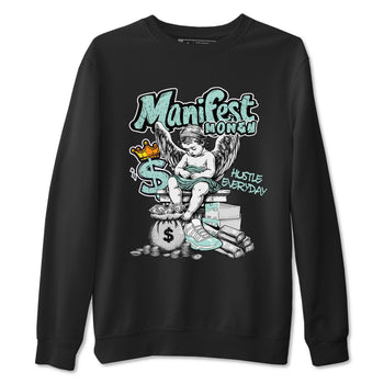 Manifest Money sneaker match t-shirt styled to complete your fit with the Air Jordan 11 Igloo sneakers, shown in Black 2.