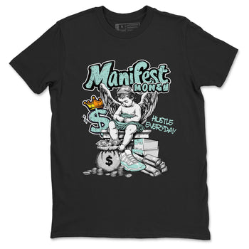 Manifest Money sneaker match t-shirt styled to complete your fit with the Air Jordan 11 Igloo sneakers, shown in Black 2.
