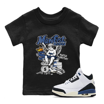 3s For The Love to match jordans Manifest Money sneaker match tees A Ma Maniere For The Love match shoes to clothes SNRT Sneaker Tees Youth Baby Black 1 tee