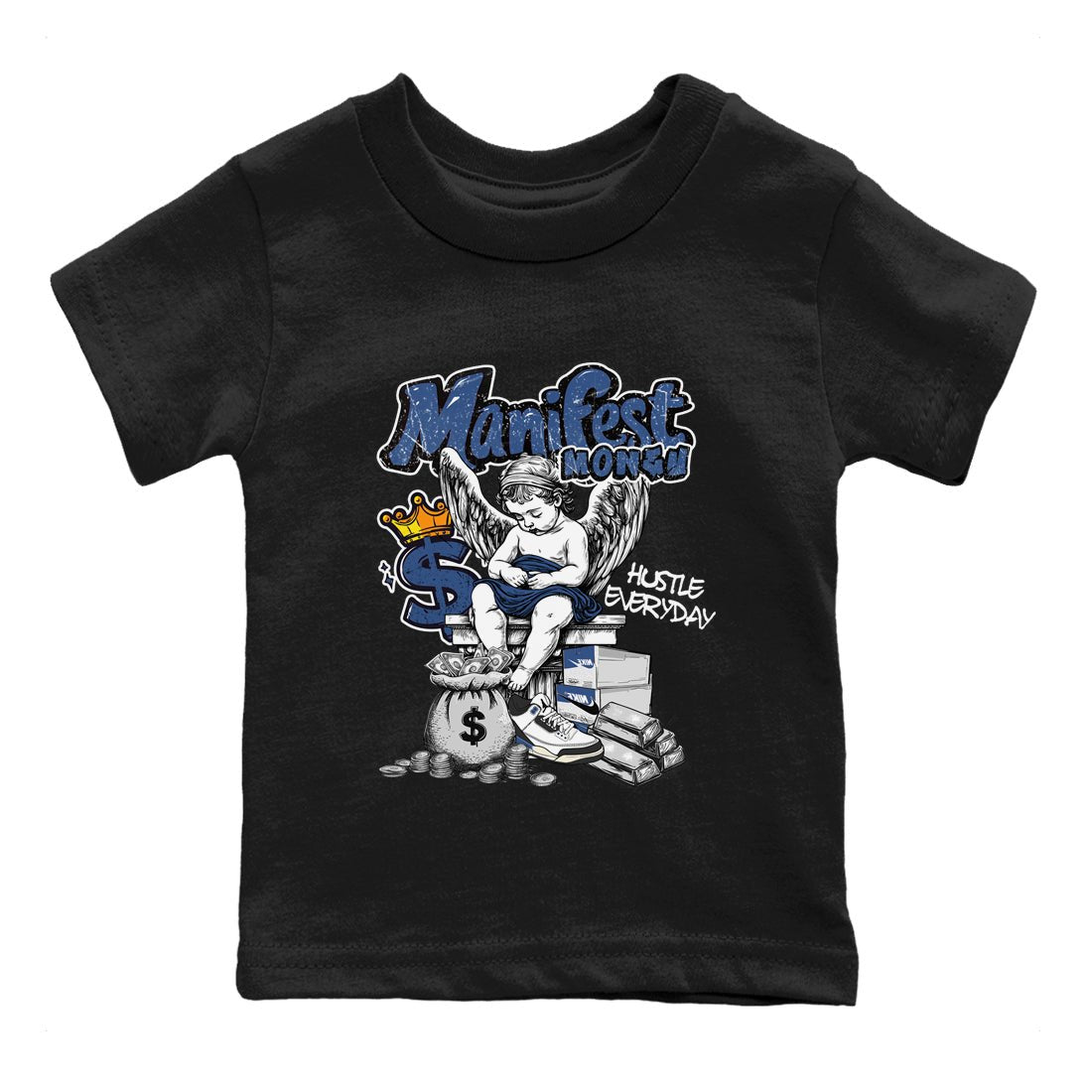 3s For The Love to match jordans Manifest Money sneaker match tees A Ma Maniere For The Love match shoes to clothes SNRT Sneaker Tees Youth Baby Black 2 tee
