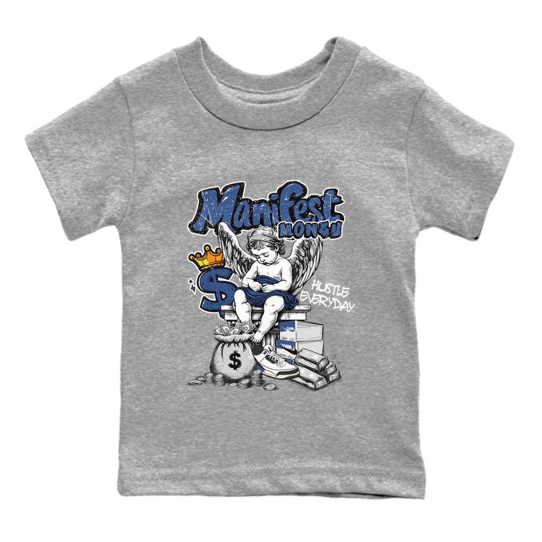 3s For The Love to match jordans Manifest Money sneaker match tees A Ma Maniere For The Love match shoes to clothes SNRT Sneaker Tees Youth Baby Heather Grey 2 tee