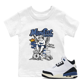 3s For The Love to match jordans Manifest Money sneaker match tees A Ma Maniere For The Love match shoes to clothes SNRT Sneaker Tees Youth Baby White 1 tee