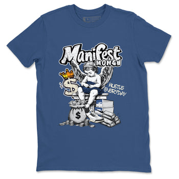 3s For The Love to match jordans Manifest Money sneaker match tees A Ma Maniere For The Love match shoes to clothes SNRT Sneaker Tees unisex cotton Denim Blue 2 shirts