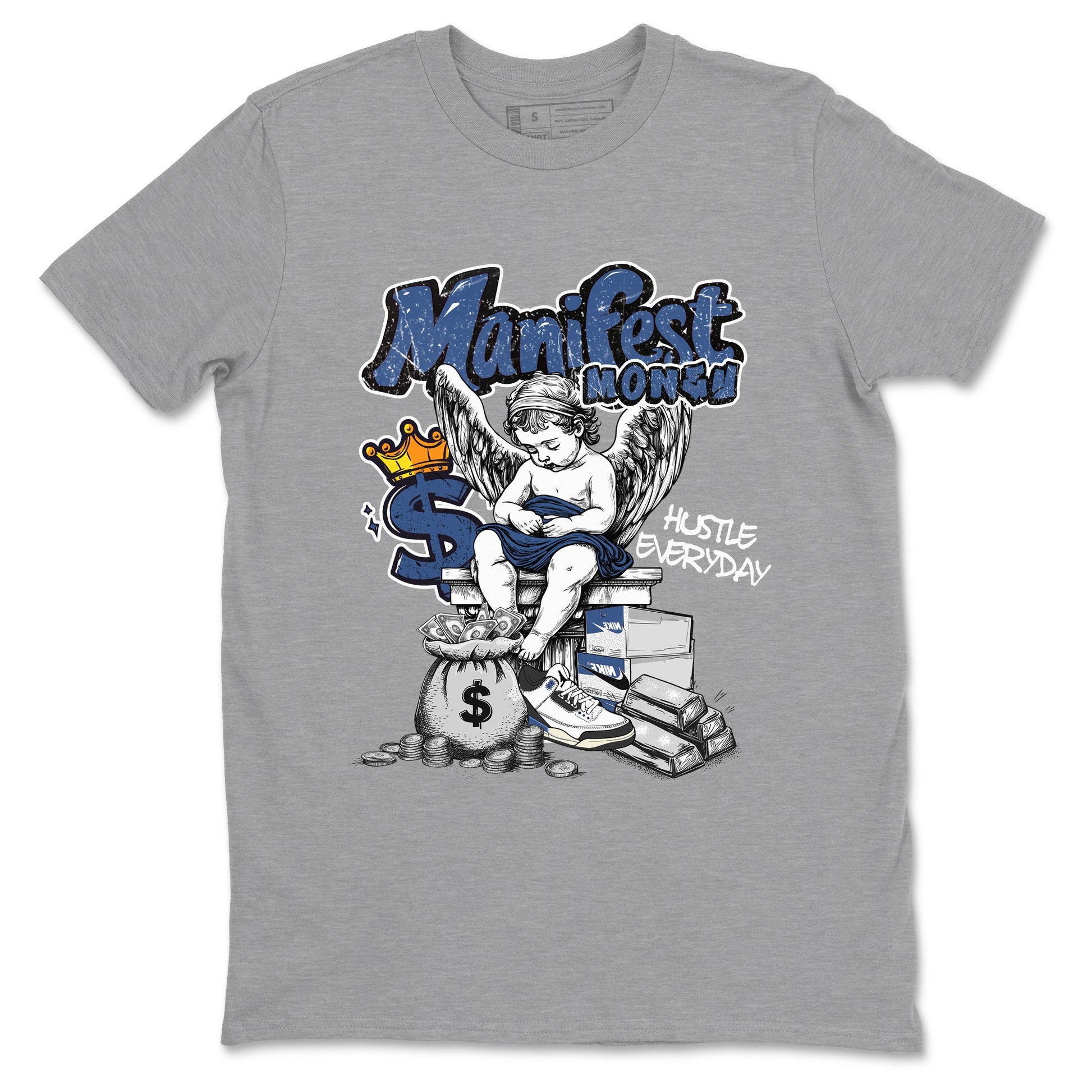 3s For The Love to match jordans Manifest Money sneaker match tees A Ma Maniere For The Love match shoes to clothes SNRT Sneaker Tees unisex cotton Heather Grey 2 shirts
