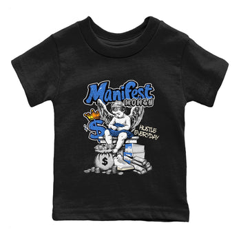 3s Lucky Shorts shirts to match jordans Manifest Money best t shirts to wear with jordans Air Jordan 3 Lucky Shorts match shoes to clothes SNRT Sneaker Tees Youth Baby Black 2 tee