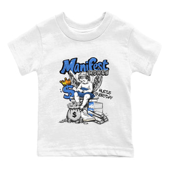 3s Lucky Shorts shirts to match jordans Manifest Money best t shirts to wear with jordans Air Jordan 3 Lucky Shorts match shoes to clothes SNRT Sneaker Tees Youth Baby White 2 tee